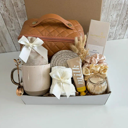 Hug In A Box, Encouragement Gift, Mom Gift Set, Hygee Gift Box, Thinking Of You Box, Cozy Care Package, Self Care Basket, Blanket Gift Box